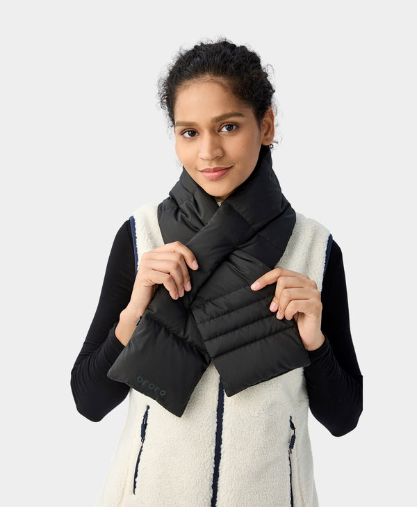 Ororo Unisex Heated Puffer Down Scarf | Battery-Powered Warmth | Ororo®