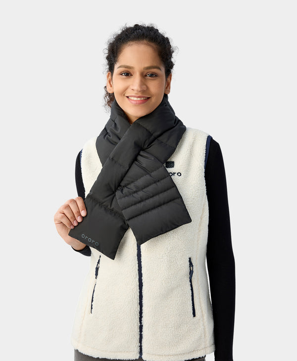 ororo Unisex Heated Puffer Down Scarf | Battery-Powered Warmth | ororo®