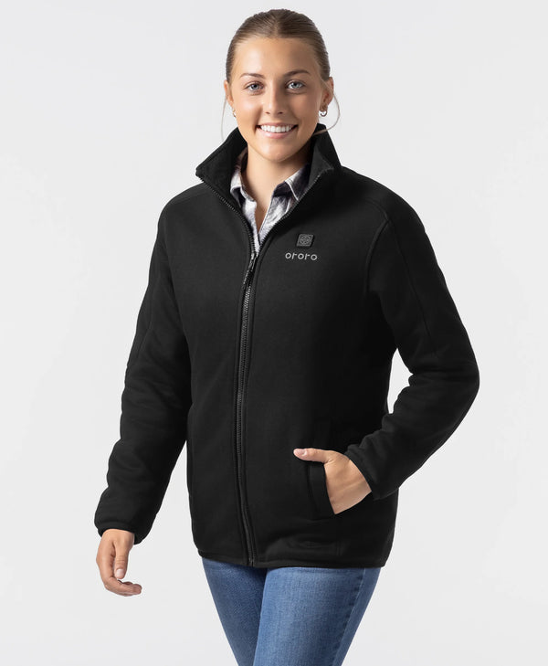 Ororo Women Heated Fleece Jacket With Rechargeable Battery | Ororo