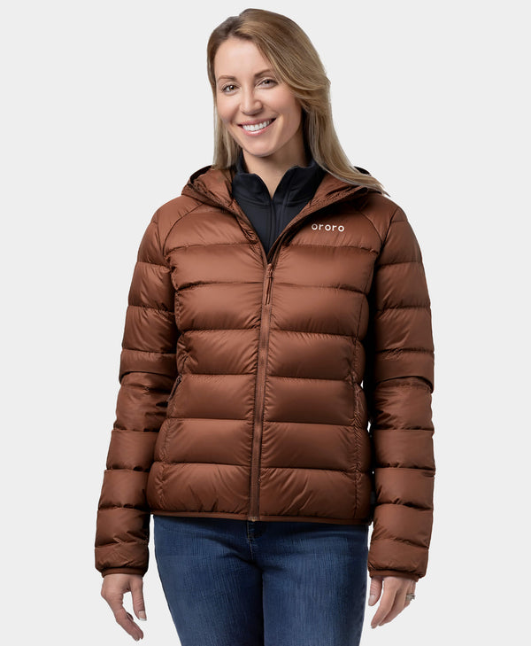 ororo Women's 4-Zone Packable Heated Down Jacket | ororo