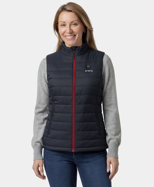 ororo Women's Classic Heated Vest - Black Iris | Lightweight & Comfy | ororo®