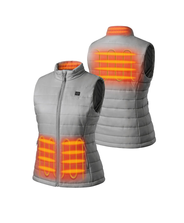 Ororo Women's Classic Heated Vest - Gray | Lightweight & Warm |ororo