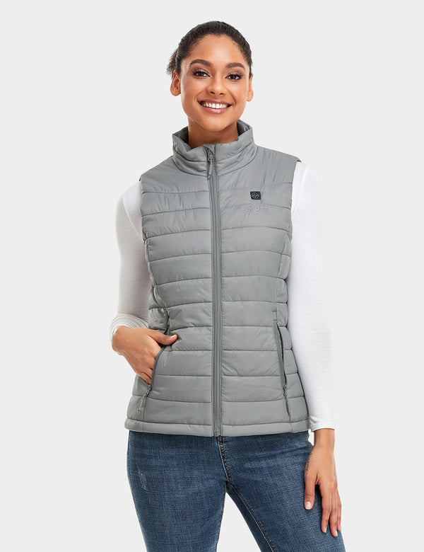 Ororo Women's Classic Heated Vest - Gray | Lightweight & Warm |ororo