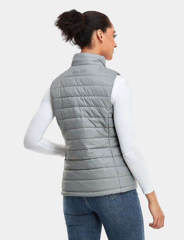 Ororo Women's Classic Heated Vest - Gray | Lightweight & Warm |ororo