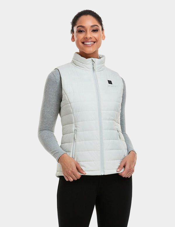 Ororo Women's Classic Heated Vest - Off-White | Lightweight & Comfy | Ororo®