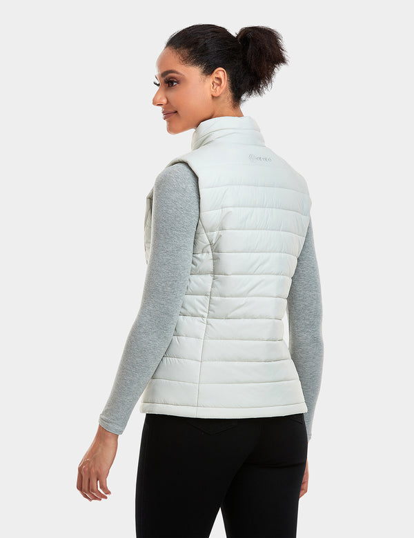 Ororo Women's Classic Heated Vest - Off-White | Lightweight & Comfy | Ororo®