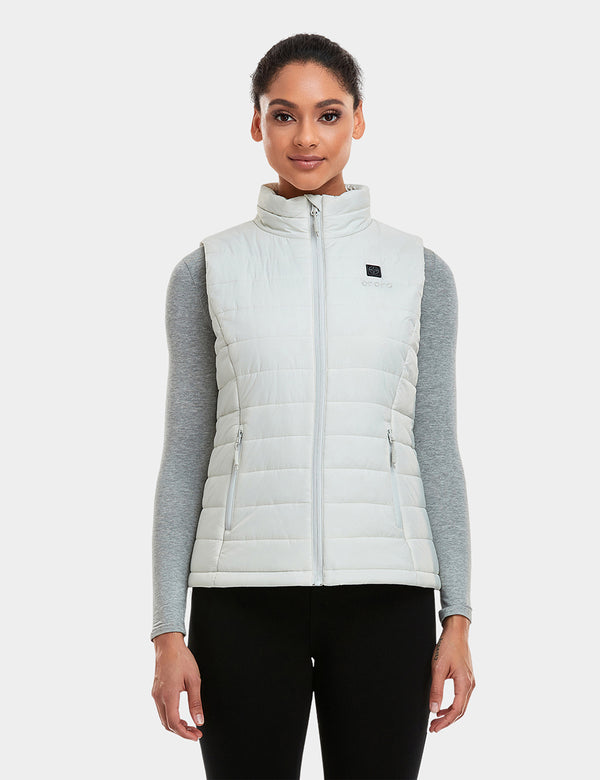 ororo Women's Classic Heated Vest - Off-White | Lightweight & Comfy | ororo®