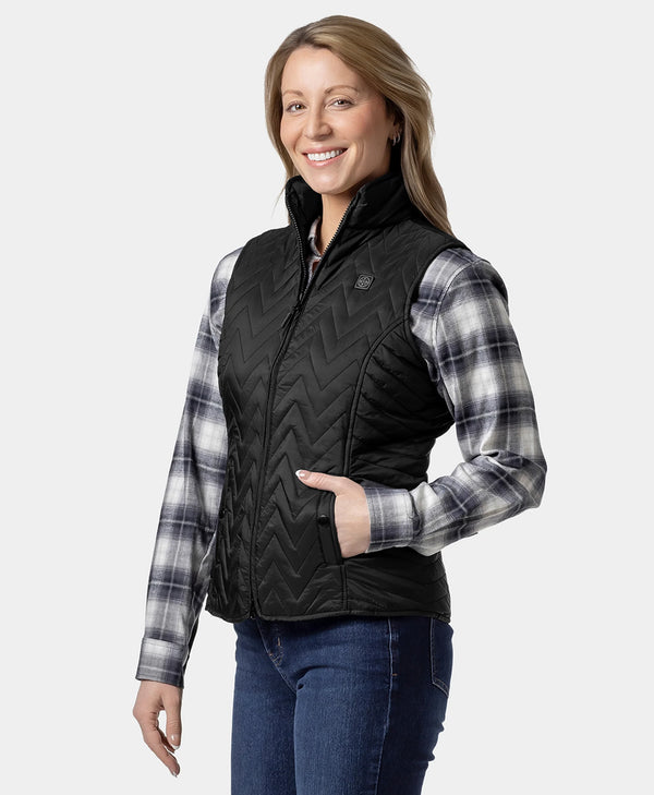 Ororo Women’s Heated Chevron Quilted Vest | Lightweight Warmth | Ororo®