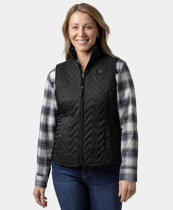 ororo Women’s Heated Chevron Quilted Vest | Lightweight Warmth | ororo®