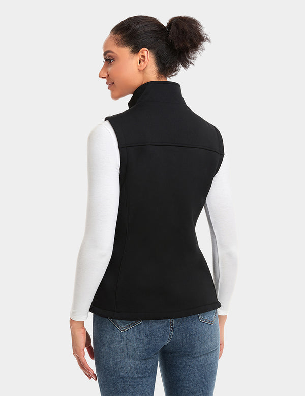 Ororo Women's Heated Fleece Vest- Black (3 Heating Zones) | Ororo®