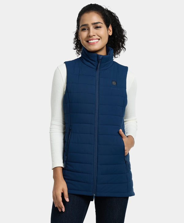 Ororo Women’s Heated Long Puffer Vest | Battery-Electric Heating | Ororo®