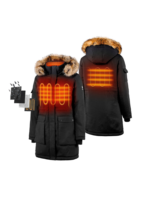 Ororo Women's Heated Thermolite® Parka | Up To 10 Hrs Of Heat | Ororo®
