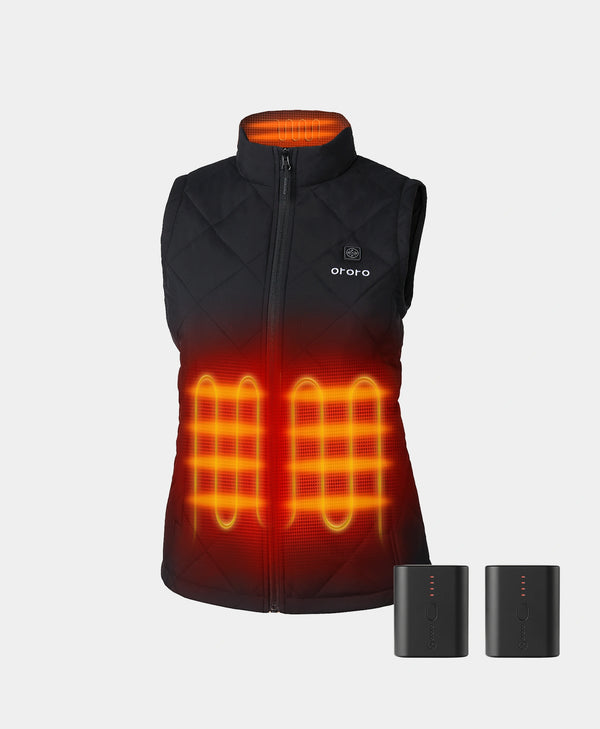 Ororo Women's Lightweight Quilted Heated Vest | 4 Heating Zones | Ororo®