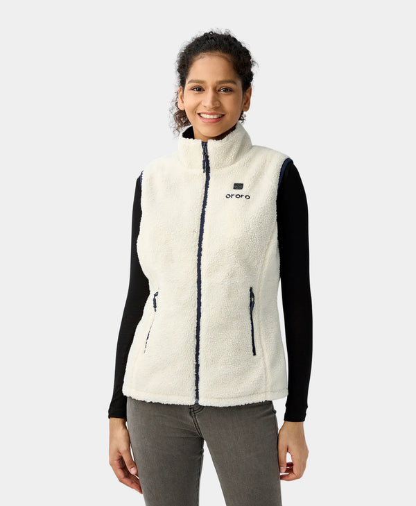ororo Women's Recycled Fleece Vest | 4 Heating Zones | ororo®