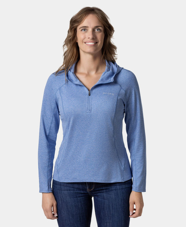 Ororo Women’s TechTrail ¼-Zip Hoodie - UPF 50 Sun Protection | Ororo®