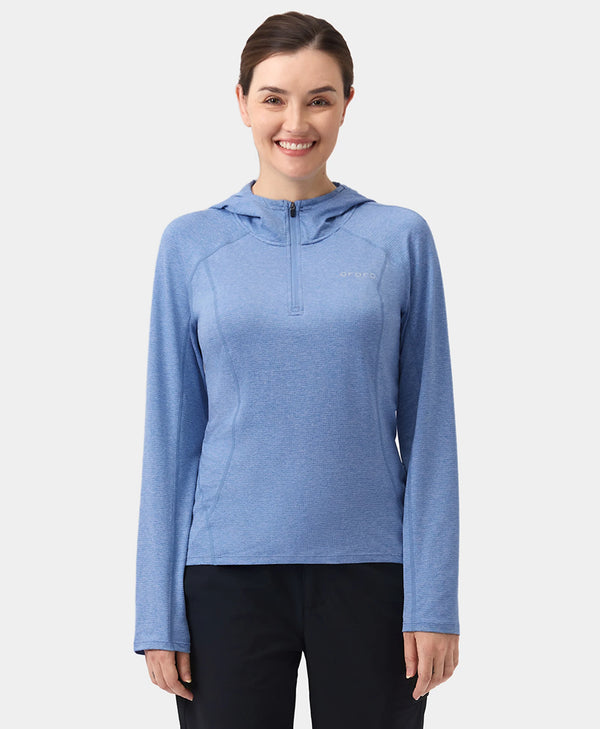 ororo Women’s TechTrail ¼-Zip Hoodie - UPF 50 Sun Protection | ororo®