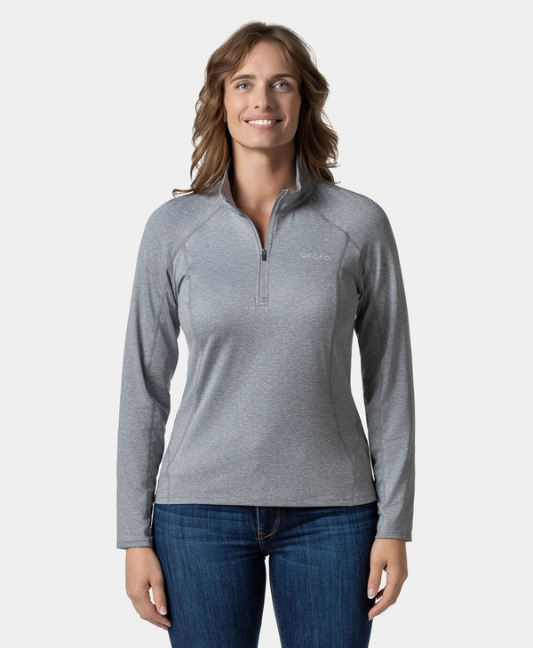 Ororo Women's TechTrail ¼- Zip Long Sleeve Shirt - UPF 50 Sun Protection | Ororo®