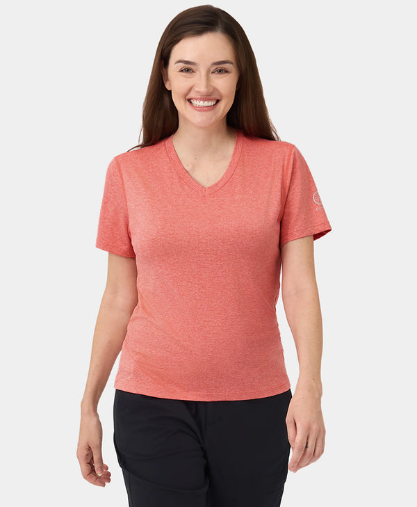 Ororo Women’s TechTrail V-Neck Performance T-Shirt - UPF 50 Sun Protection | Ororo®