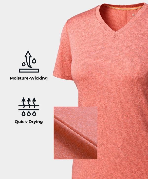Ororo Women’s TechTrail V-Neck Performance T-Shirt - UPF 50 Sun Protection | Ororo®