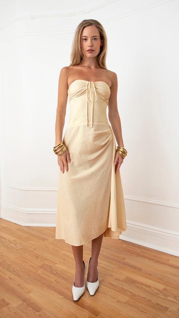 orseund iris Bardot Midi Dress