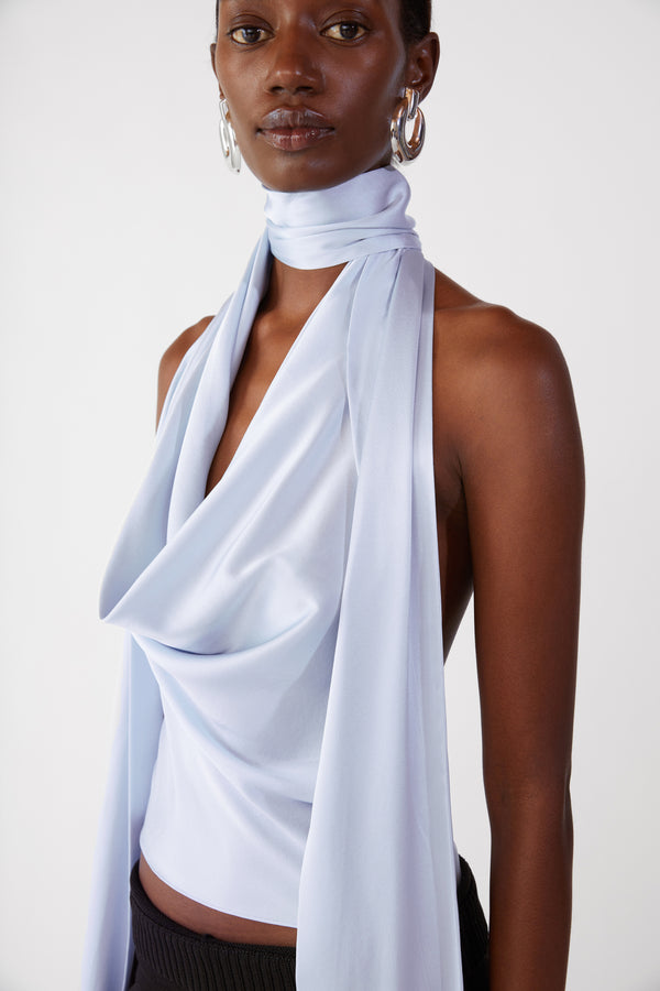 Orseund Iris Cowl Neck Halter Top