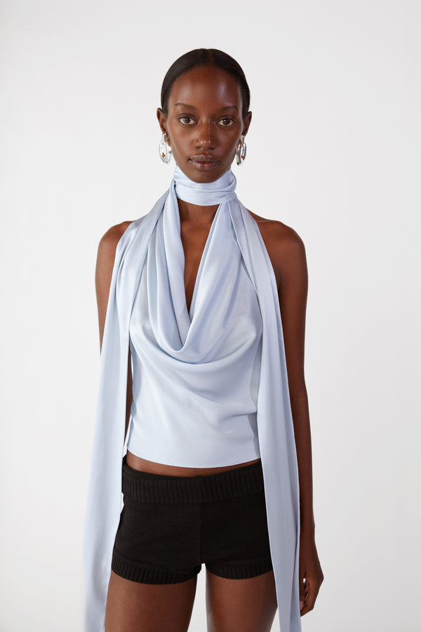 Orseund Iris Cowl Neck Halter Top