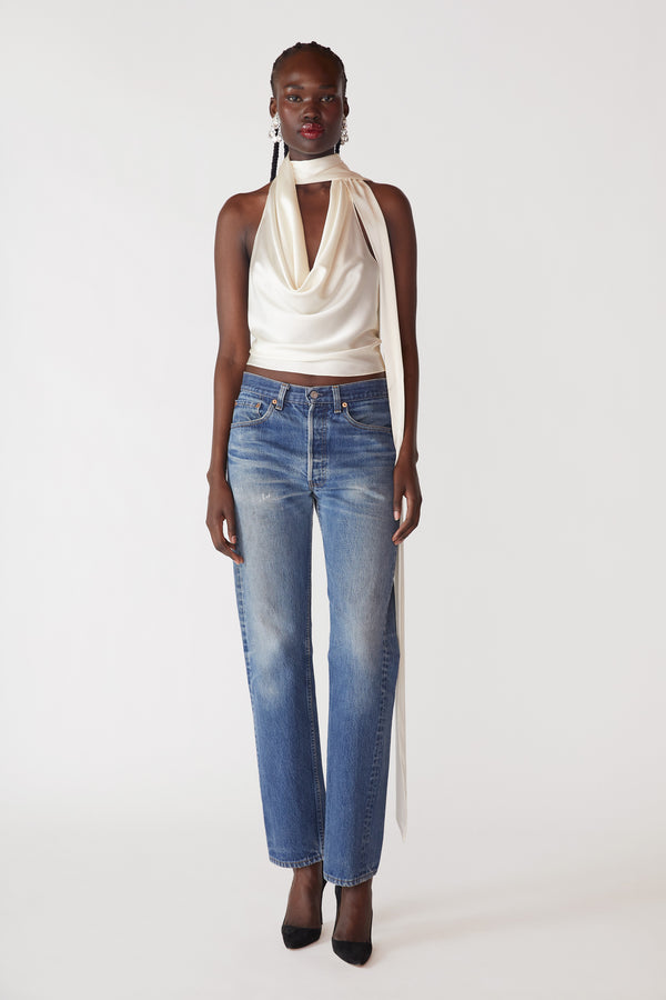 orseund iris Cowl Neck Halter Top