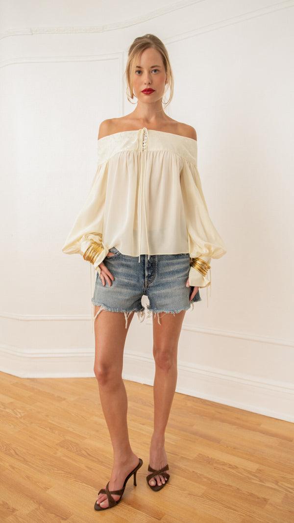 Orseund Iris Enchanted Silk Poet Blouse