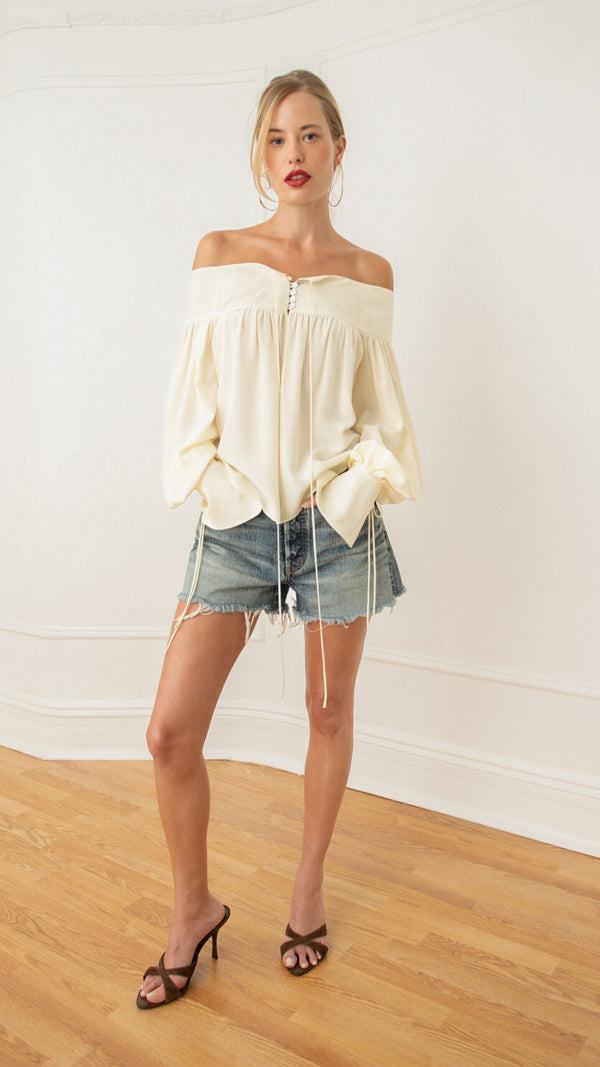 orseund iris Enchanted Silk Poet Blouse