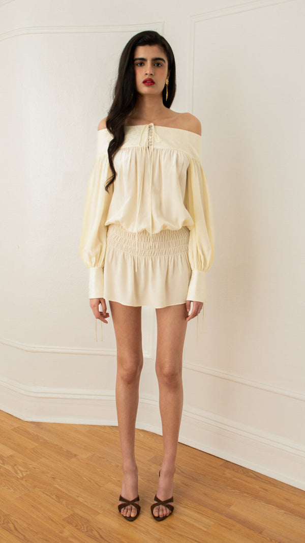 orseund iris Enchanted Silk Poet Dress