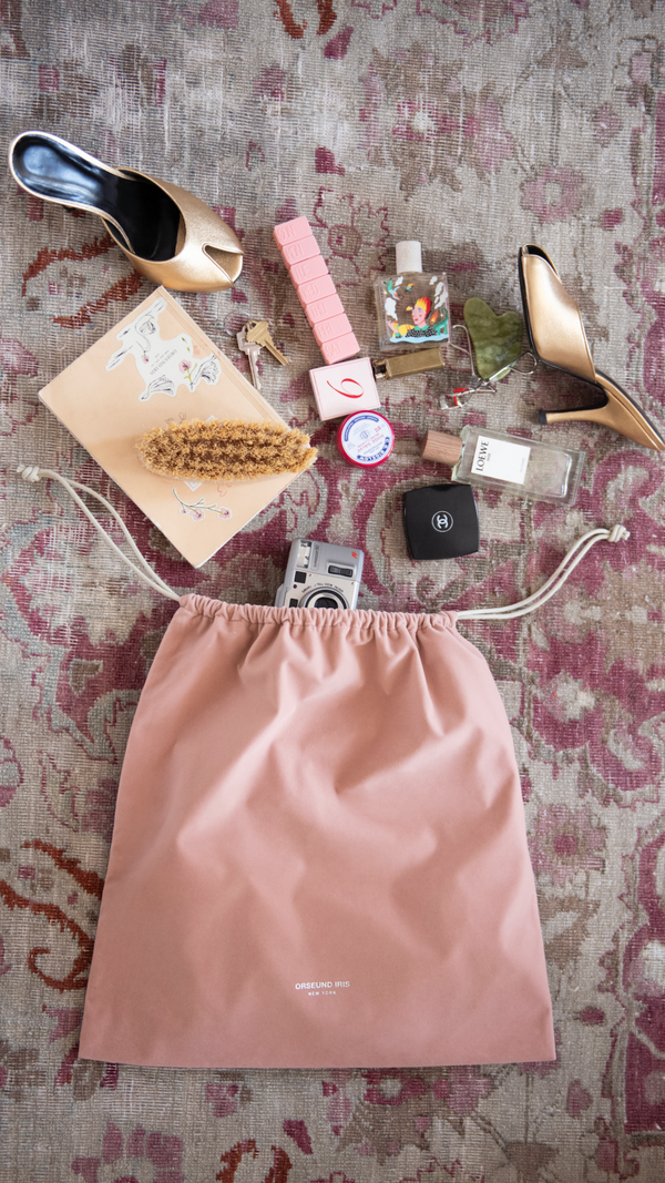 Orseund Iris Large Signature Velvet Travel Bag