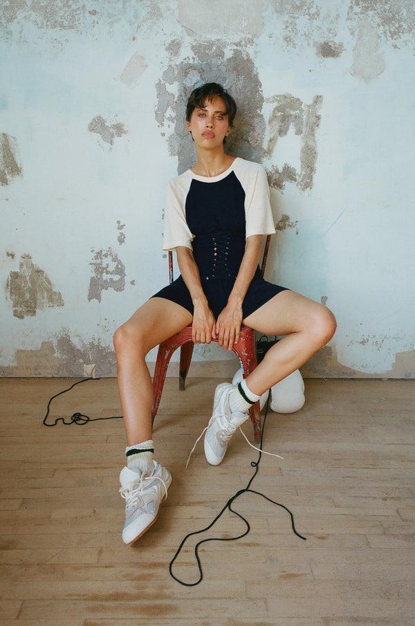 Orseund Iris Off-Season Knitted Raglan Mini Dress