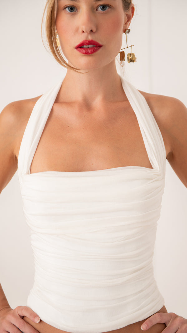 orseund iris Silver Screen Halter Top