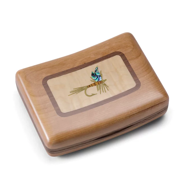 orvis A.L. Swanson River Series Fly Boxes - Wood Inlay YELLOWSTONE