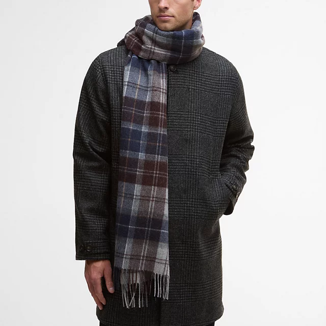 Orvis Barbour® Brack Patchwork Tartan Wool Scarf MIDNIGHT OAK TARTAN