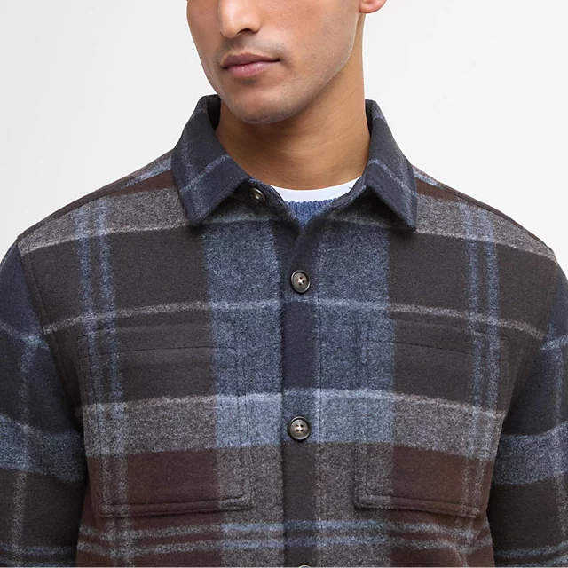 Orvis Barbour® Chapter Tailored Check Overshirt MIDNIGHT OAK TARTAN