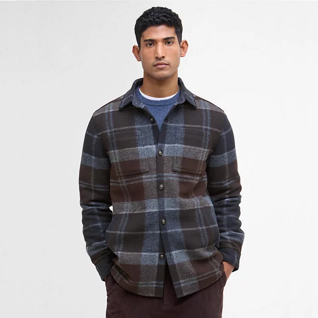 orvis Barbour® Chapter Tailored Check Overshirt MIDNIGHT OAK TARTAN