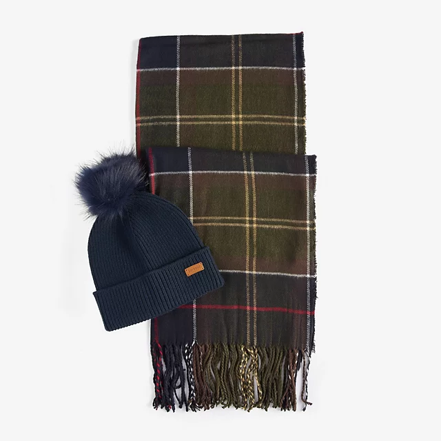 orvis Barbour® Dover Beanie & Hailes Wrap Set CLASSIC