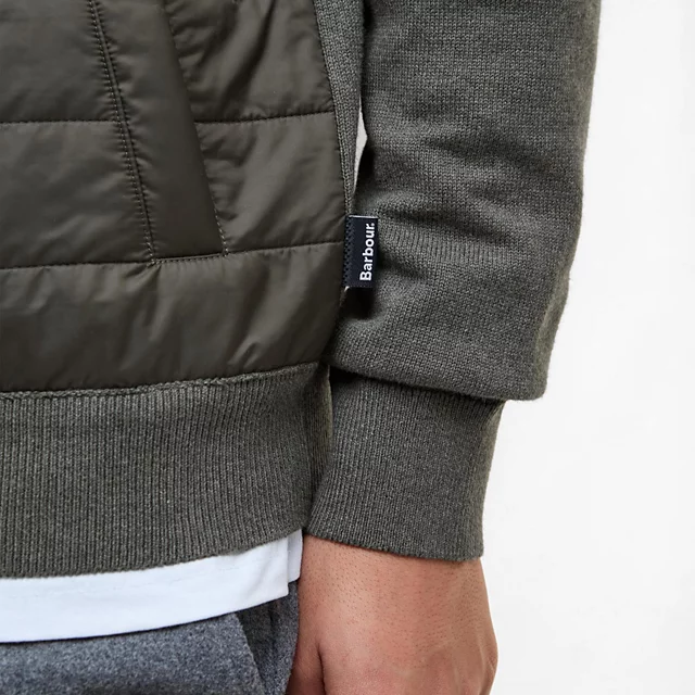 Orvis Barbour® Essential Carn Baffle Zip-Through Knitted Sweater OLIVE