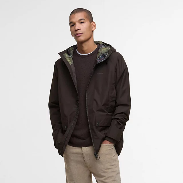 Orvis Barbour® Hooded Domus Waterproof Jacket BLACK OAK
