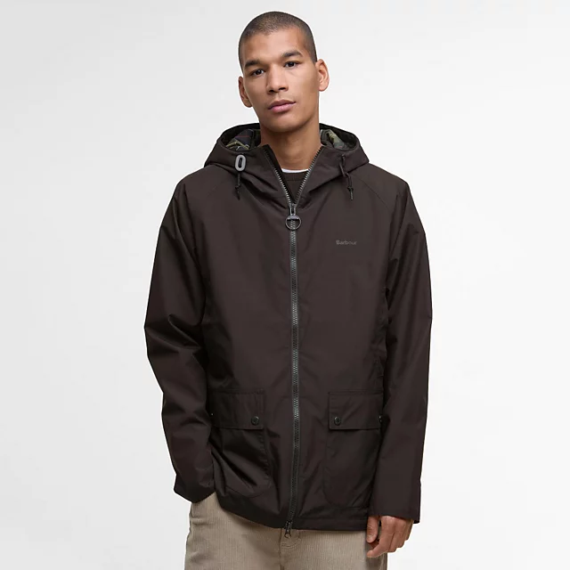 orvis Barbour® Hooded Domus Waterproof Jacket BLACK OAK