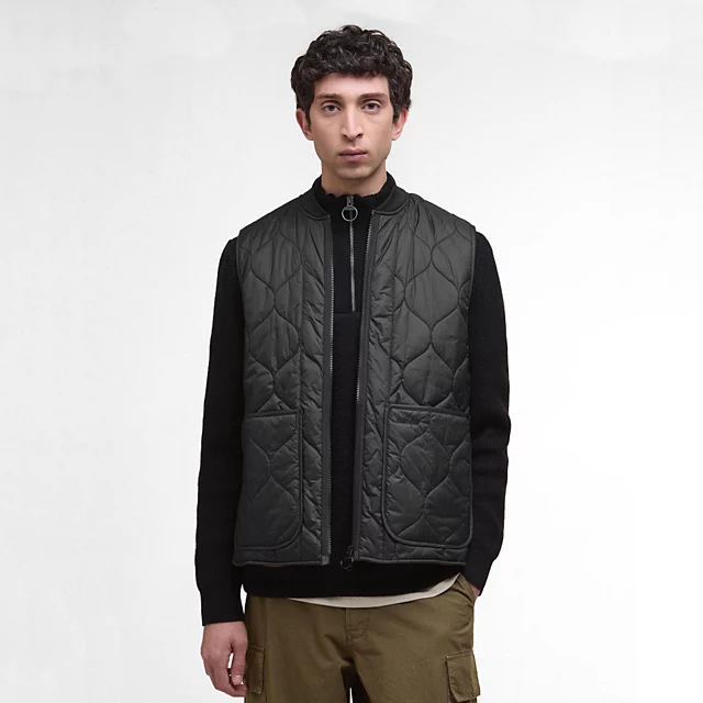orvis Barbour® Re-Engineered Liddesdale Quilted Utility Gilet BLACK