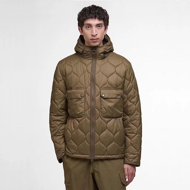orvis Barbour® Re-Engineered Spey Quilted Hooded Jacket BEECH