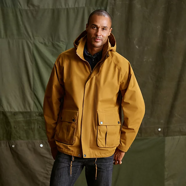 orvis Barbour® Re-Engineered Wading Spey Showerproof Hooded Jacket BRONZE BROWN