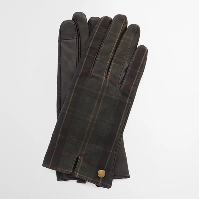 orvis Barbour® Scarlet Tartan Waxed Gloves CLASSIC