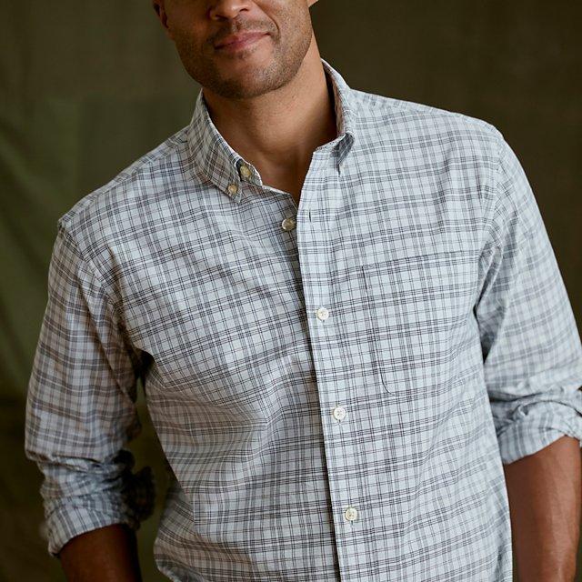 Orvis Comfort Zone Long-Sleeve Shirt BLUE MIST/NAVY