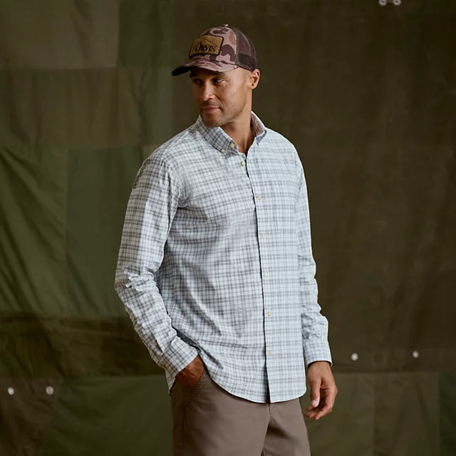 Orvis Comfort Zone Long-Sleeve Shirt BLUE MIST/NAVY