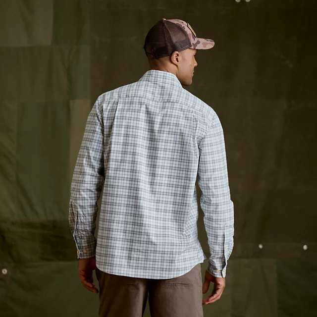 Orvis Comfort Zone Long-Sleeve Shirt BLUE MIST/NAVY