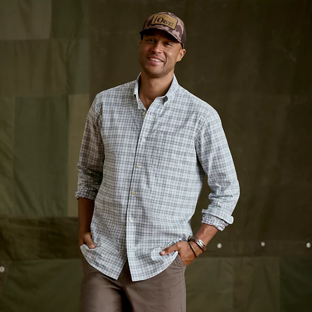 orvis Comfort Zone Long-Sleeve Shirt BLUE MIST/NAVY