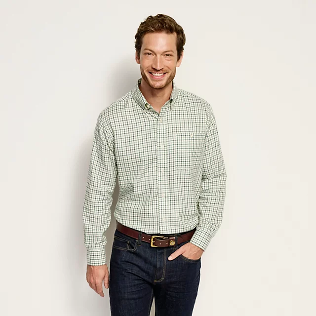 Orvis Country Twill Long-Sleeve Button-Down Shirt BLUE